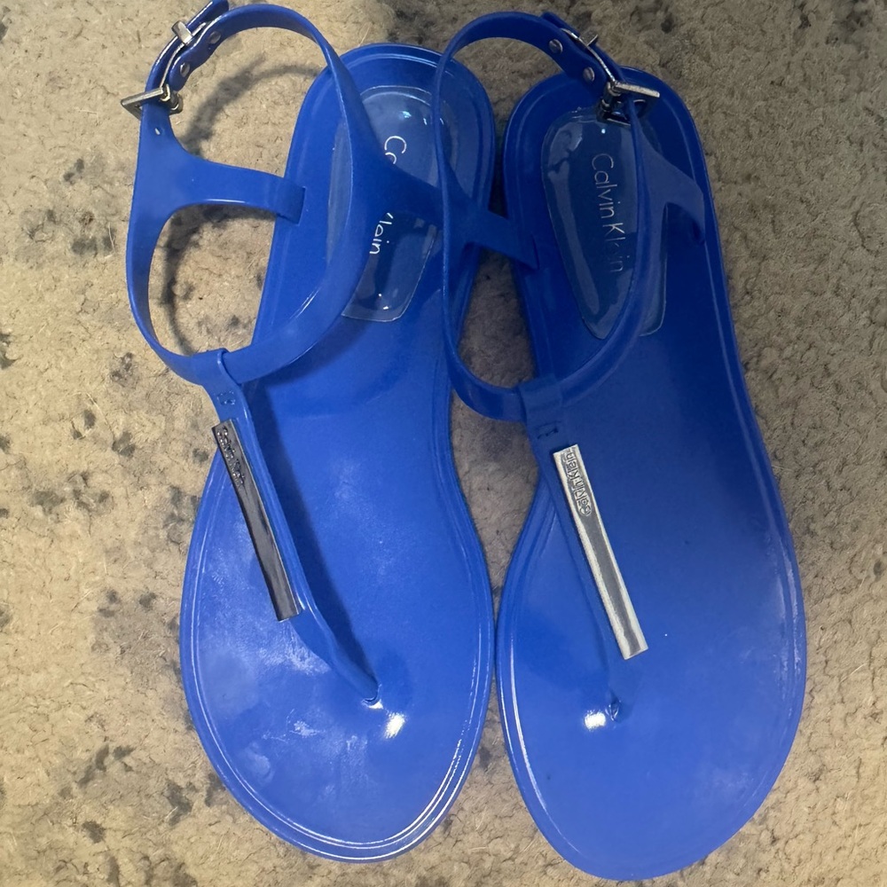 Calvin Klein Women's Vibrant Blue Sandals - Picture 2 of 6